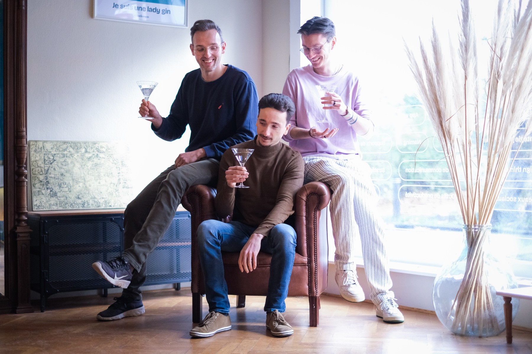 L'équipe Gintlemen qui trinque