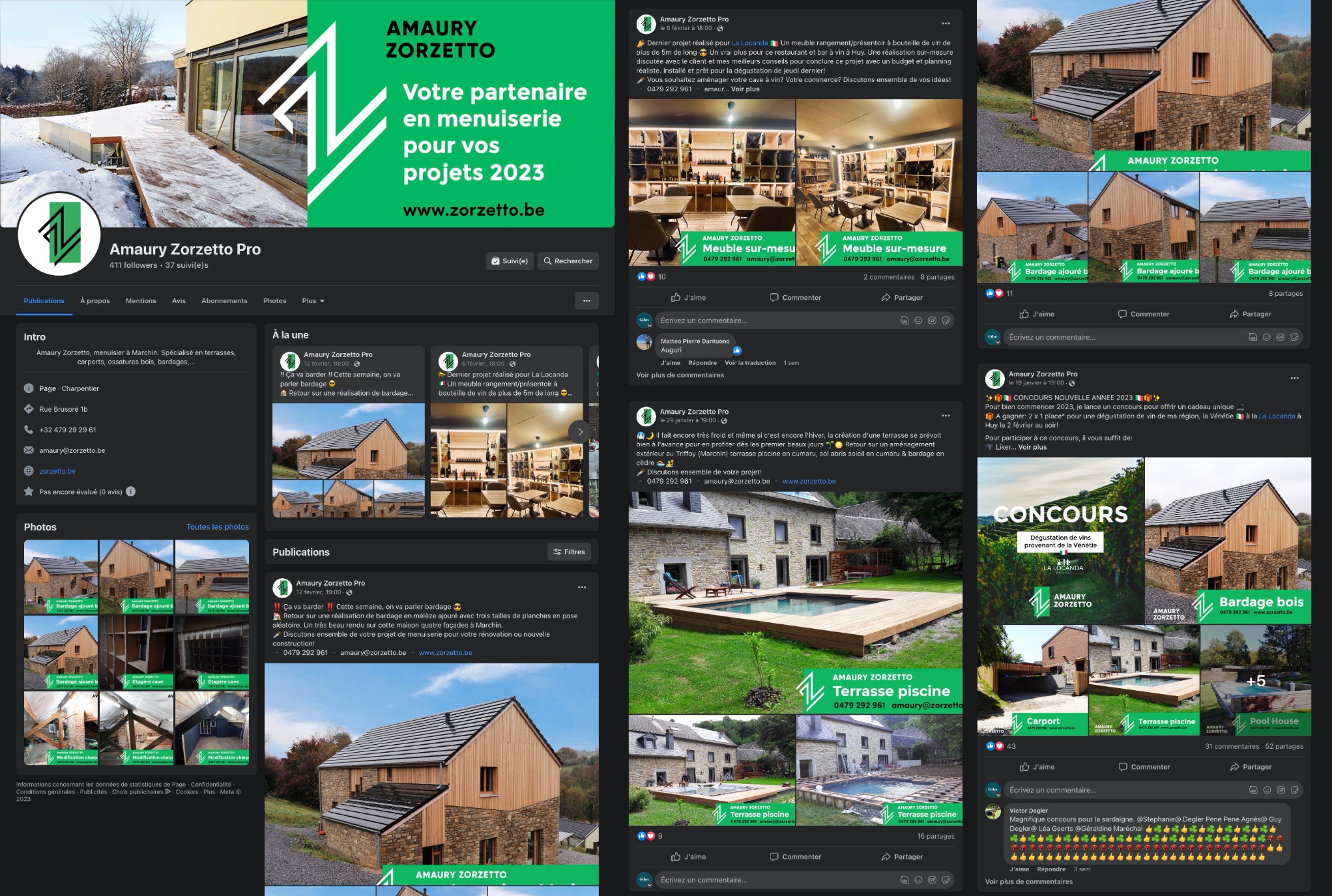 Amaury Zorzetto — Communication sur Facebook