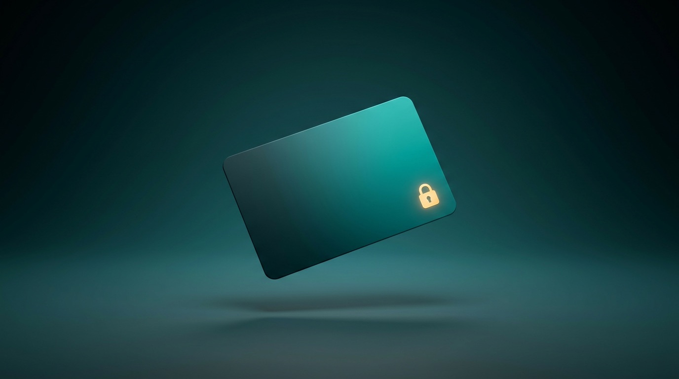 Carte de banque avec un cadenas